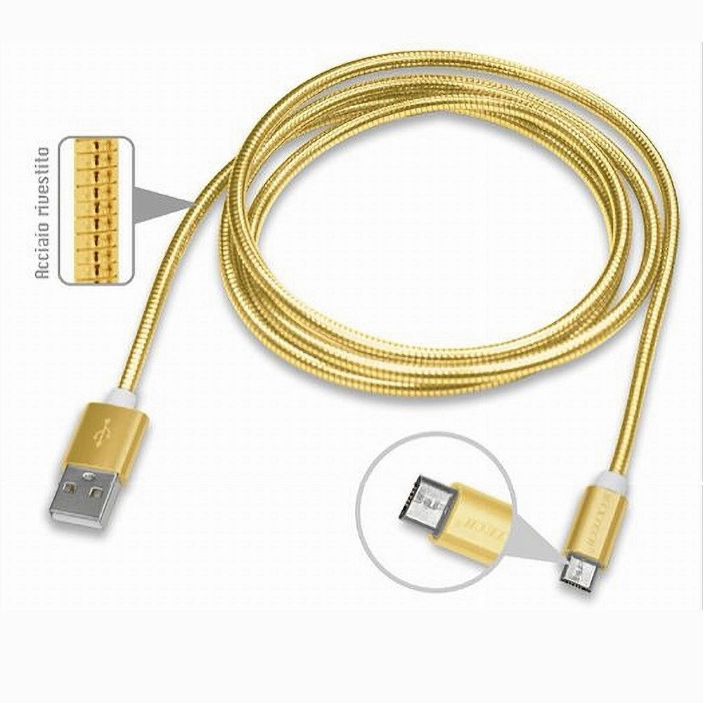 Trade Shop - Cavo Usb Steel Edition X Smartphone 5 Pin 5volt - 2100ma 1,0 Mt Maxtech F-s013 -