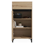 Pollenza, Mobile da Ingresso un Cassetto, 54.5x40x109.5h cm Marrone Rovere Nodi