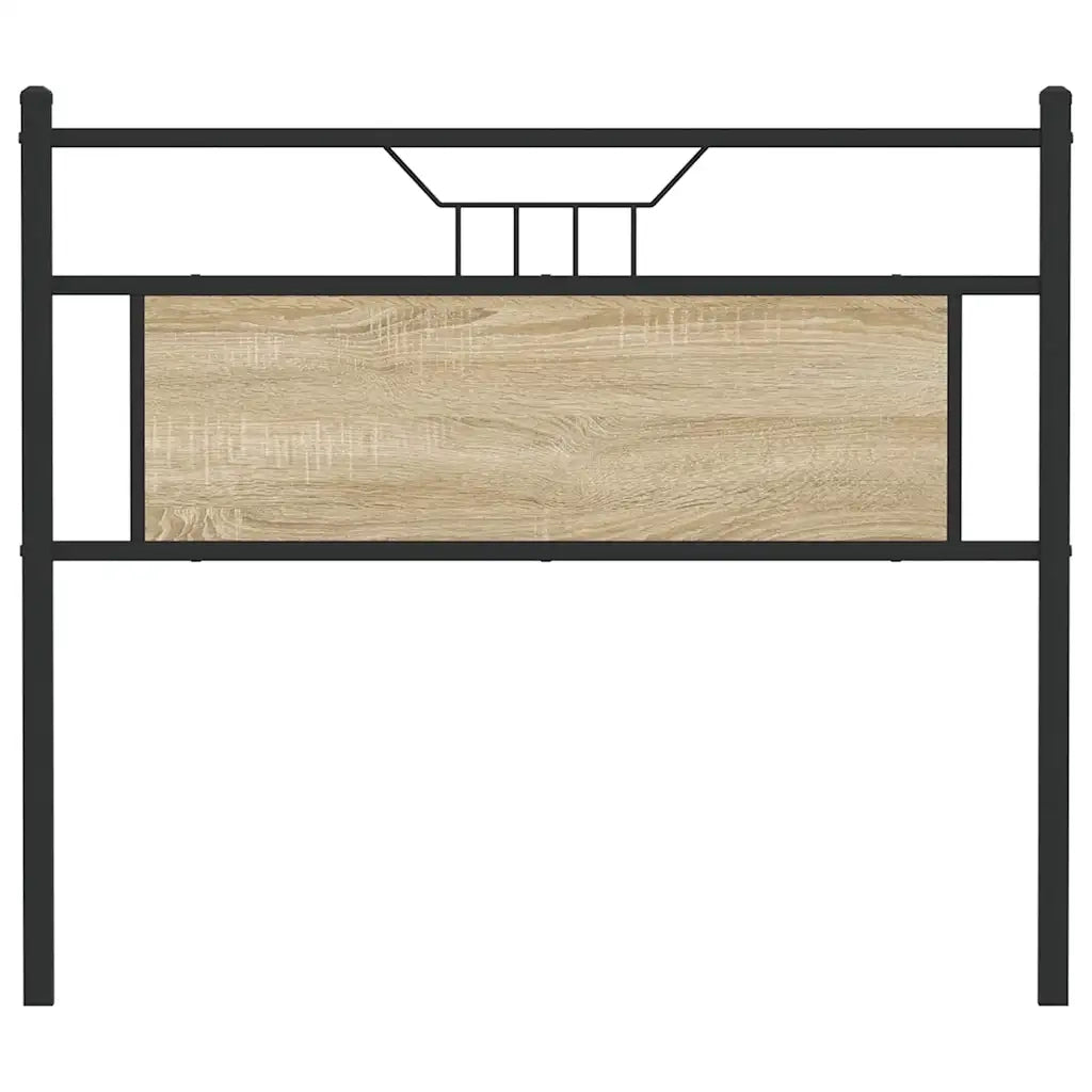 Testiera di Ricambio Rovere Sonoma 107 cm in Legno Multistrato e Acciaio 4106822
