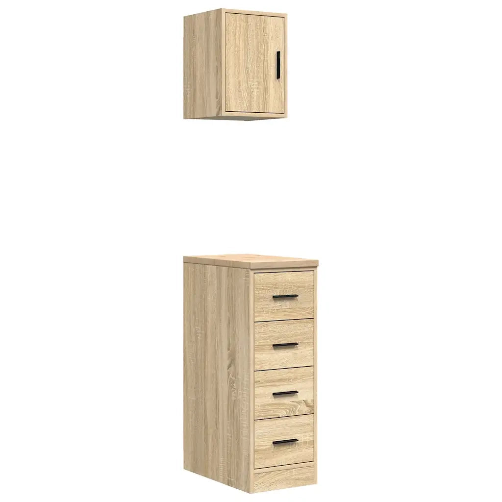 Armadi da Garage 2 pz Rovere Sonoma in Legno Multistrato 3328316