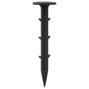 Picchetti da terra 100 pz Nero ?3 x 11 cm Plastica CFW3927726