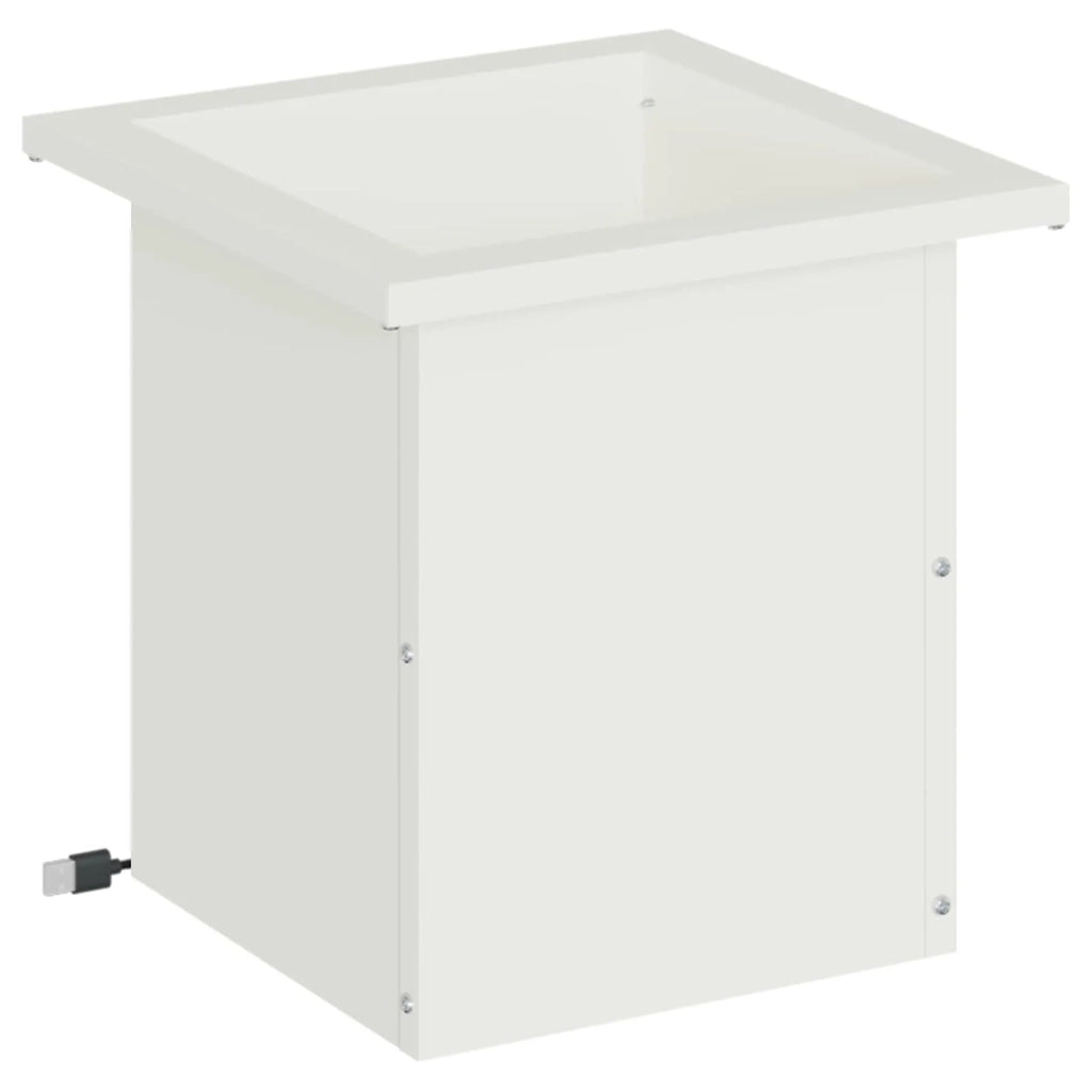 Fioriera da giardino con LED Bianco 30 x 30 x 30 cm Acciaio 8008058