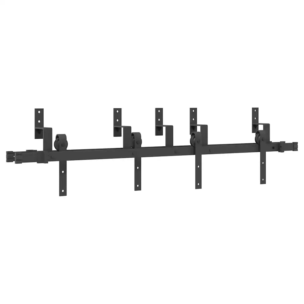 Kit di Binari per Porte Scorrevoli 152,5 cm Acciaio Nero CFW6447400