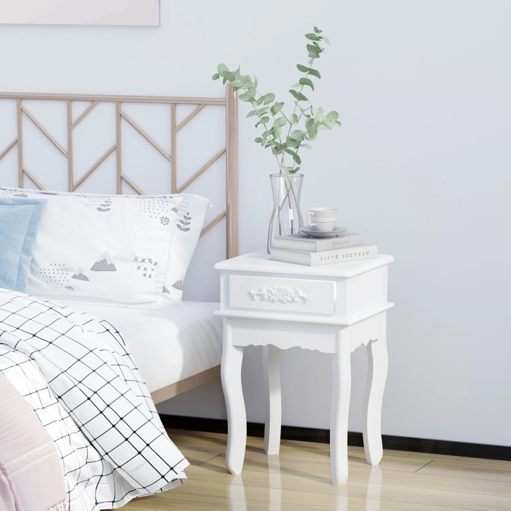 EasyComfort Comodino Tavolino Moderno con Cassetto Mobiletto Multiuso in Legno