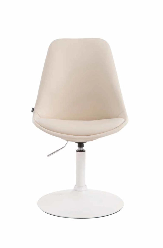 Set di 4 sedie da pranzo Maverick in ecopelle crema,bianco