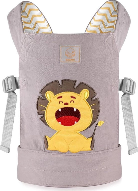 Porta bambola per bambini, accessori per bambole, carrozzina per bambole, borsa per bambola, da 3 anni in su - Lupo Grigio