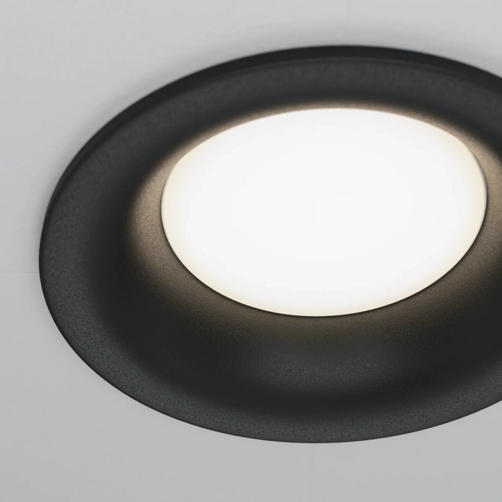 Maytoni Lampada da Incasso Slim 1 luce GU10 nero alluminio