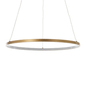 Lampadario ad anello in allumino oro satinato cm. H.92  x Ø.60