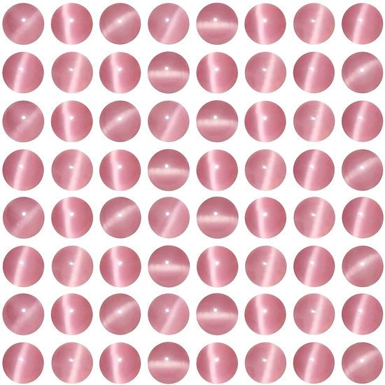 MJDCB - 60 pezzi di cristallo rossastro a forma di occhio di gatto, 6 mm, cristalli rotondi isolati per la creazione di gioielli, bracciali, collane, orecchini e accessori.