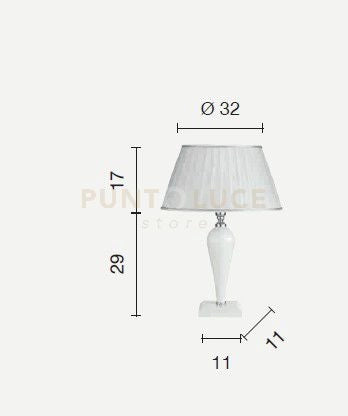 LUMETTO RAVEL NERO E CROMO ATTACCO E14 1 LUCE H. 29+17CM