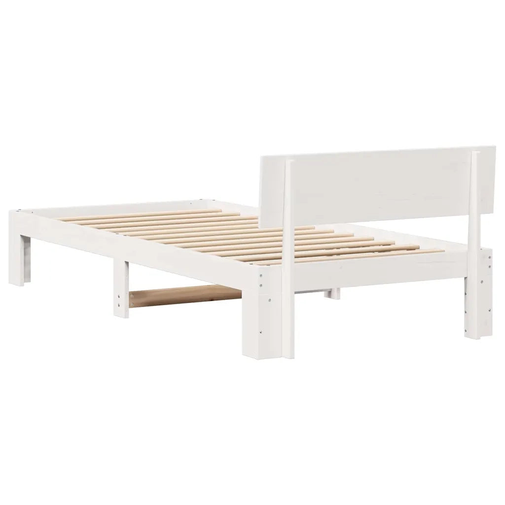 Struttura del letto Bianco 80 x 200 cm Pino massello 872672