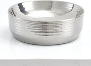 Wastafello ceramica a forma rotonda, colore argento, dimensioni circa 350 x 120 mm, codice FCH5383.