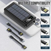 Trade Shop - Power Bank Solare 68000 Mah Batteria Esterna Portatile 3.0a Con Ricarica Rapida -