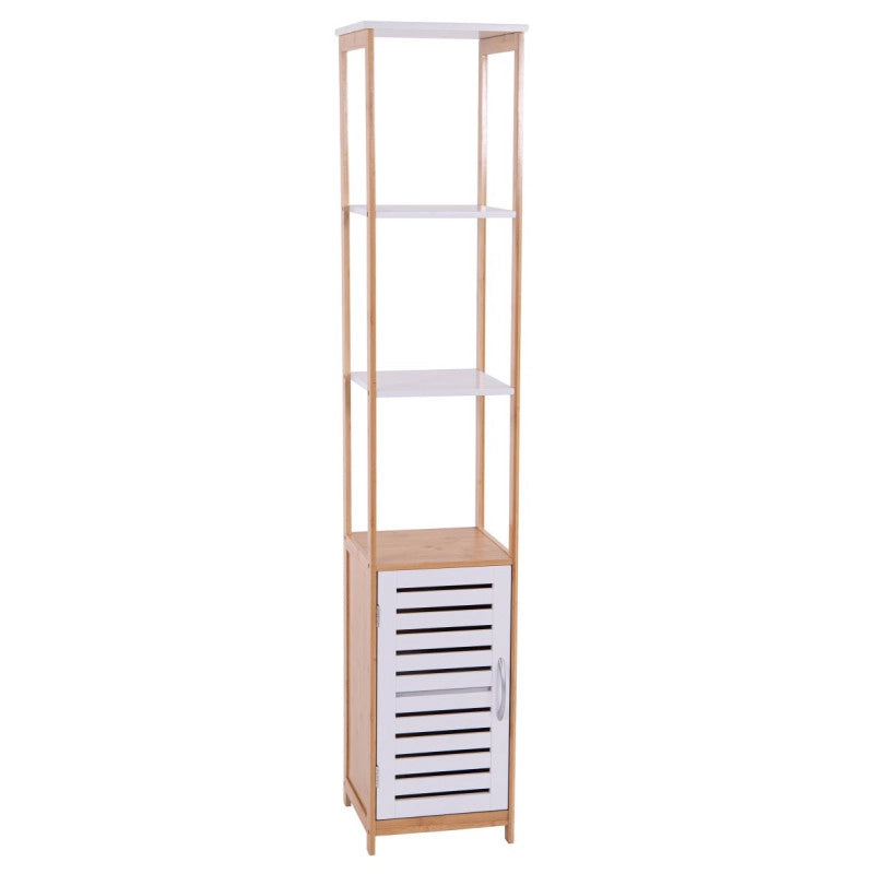 Colonna Multiuso 1 Anta 2 Ripiani Naturale/bianco 30x30x156 Adelaide