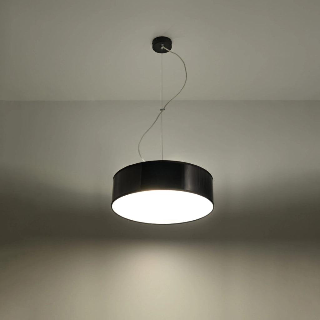 ARENA Lampada da soffitto arancione spagnolo 2x15W LED PVC nero 35x111cm