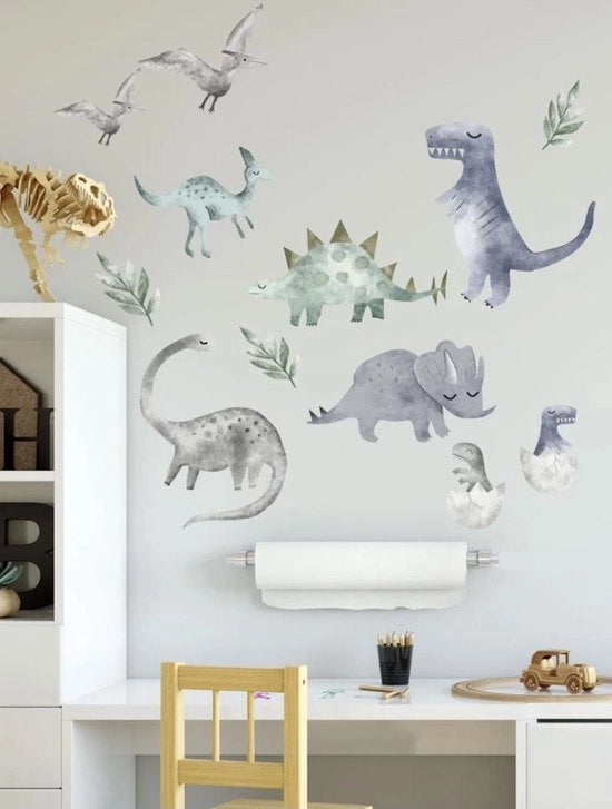 Sticker per Parete - Dinosauri - Camera dei Bambini - Decorazione - Sticker Rimovibile - Adesivo Auto-Attacco
