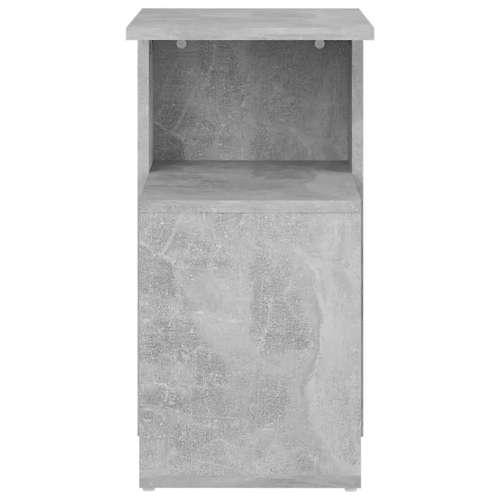 Tavolino-Tavolino da soggiorno-Tavolo Grigio Cemento 36x30x56 cm in Legno Multistrato