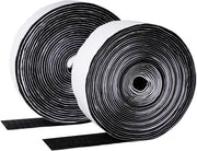 Nastro Adesivo Self-Adesivo 35 mm Largo x 5 m - Forte e Biconfrontale - Chiusura Nastro Adesivo - Nastro Adesivo a Tappetino - Per Tessuto, Involucro di Volo e Tappeto - Nero