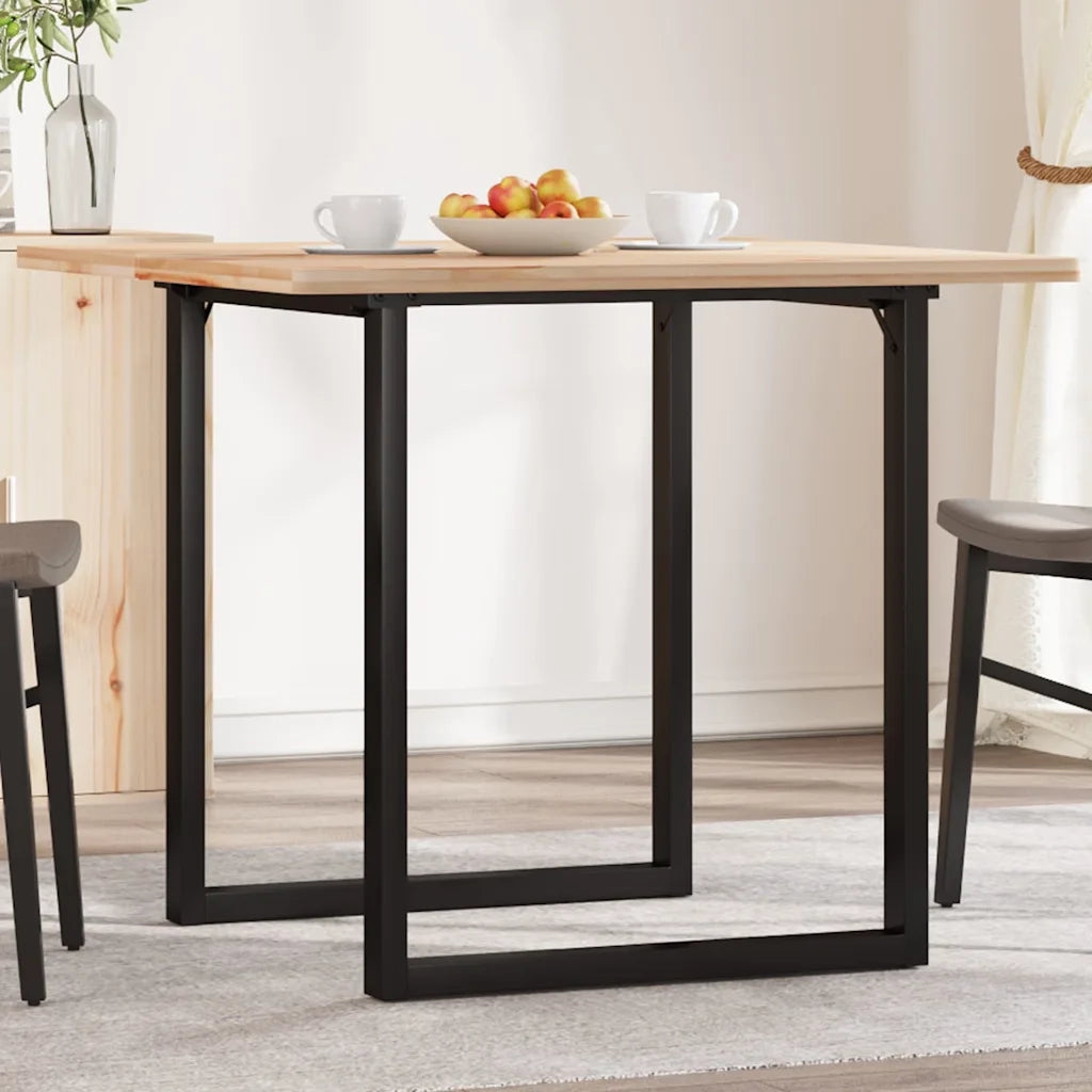 Telaio Gambe a O per Tavolo da Pranzo 60x60x73 cm in Acciaio 357883