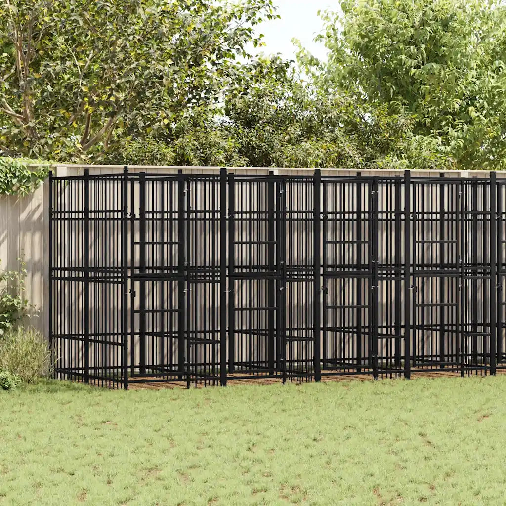 Gabbia per Cani da Esterno in Acciaio 14,75 m² 3097943