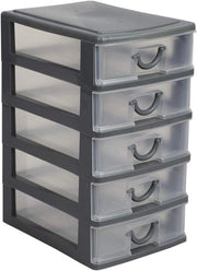 Organizzatore a 5 livelli in plastica, grigio
