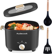 Cottura Elettrica con Superficie Antiscivolo in Ceramica - Multicooker Portatile per Ramen, Bistecca, Uovo e Altri Alimenti