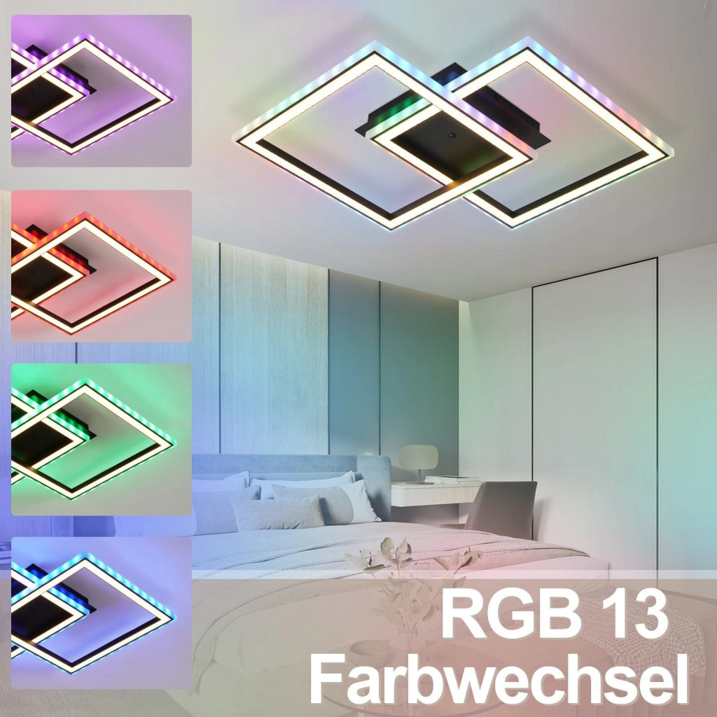ZMH Lampada da soffitto plafoniera LED RGB telecomando illuminazione design per interni