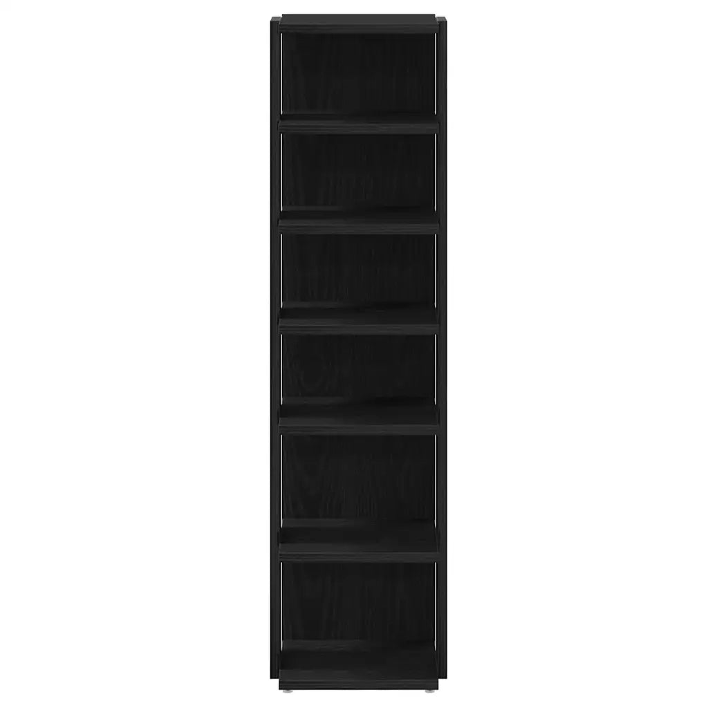 Scarpiera Rovere Rovere Nero 25x27x102 cm in Legno Multistrato 862066