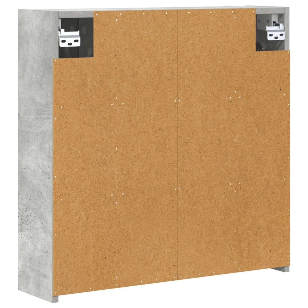 Mobiletto per specchio da bagno Grigio cemento 889154