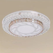 Trade Shop - Plafoniera Soffitto 45w ø40cm Led Design A Strati Cristalli Vortice Luce Fredda 04067 -