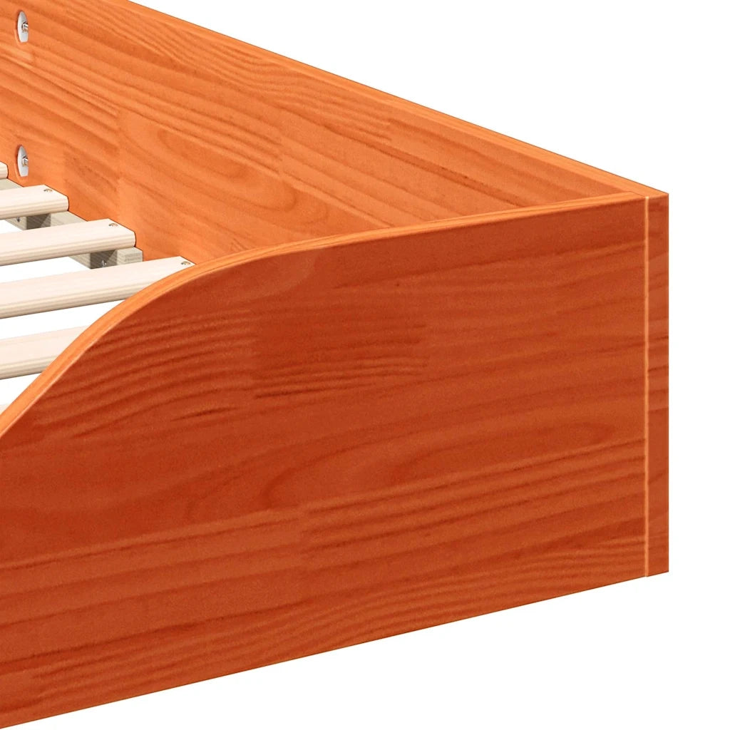 Struttura del letto Marrone cerato 80 x 210 cm Pino massello 873402