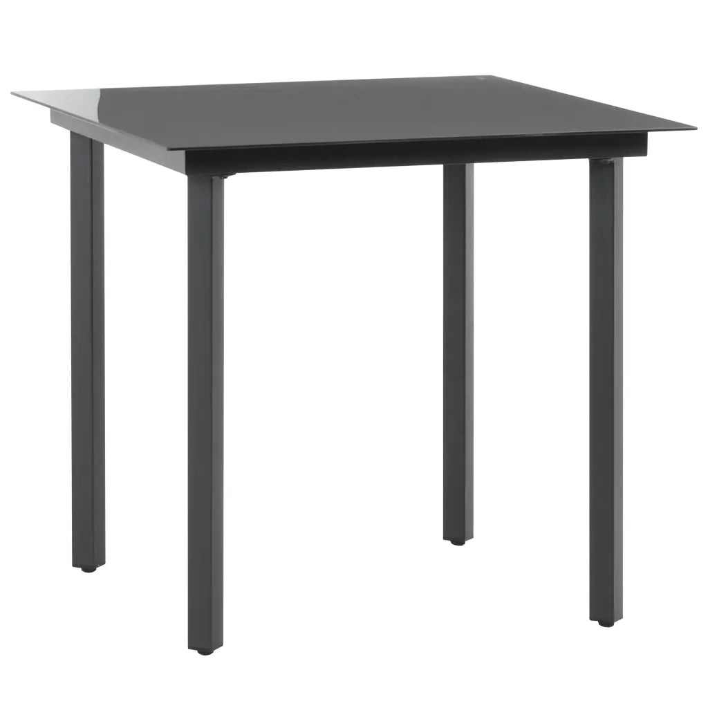 Set da Pranzo da Giardino 3 pz in Rattan PVC Nero cod mxl 39206