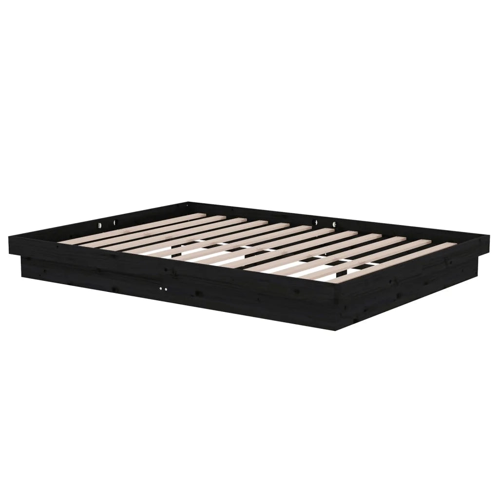 Giroletto Nero in Legno Massello 135x190 cm Double 819951