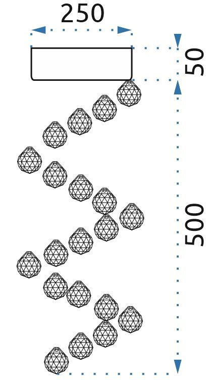 Lampada Cristallo Plafone APP785-1C