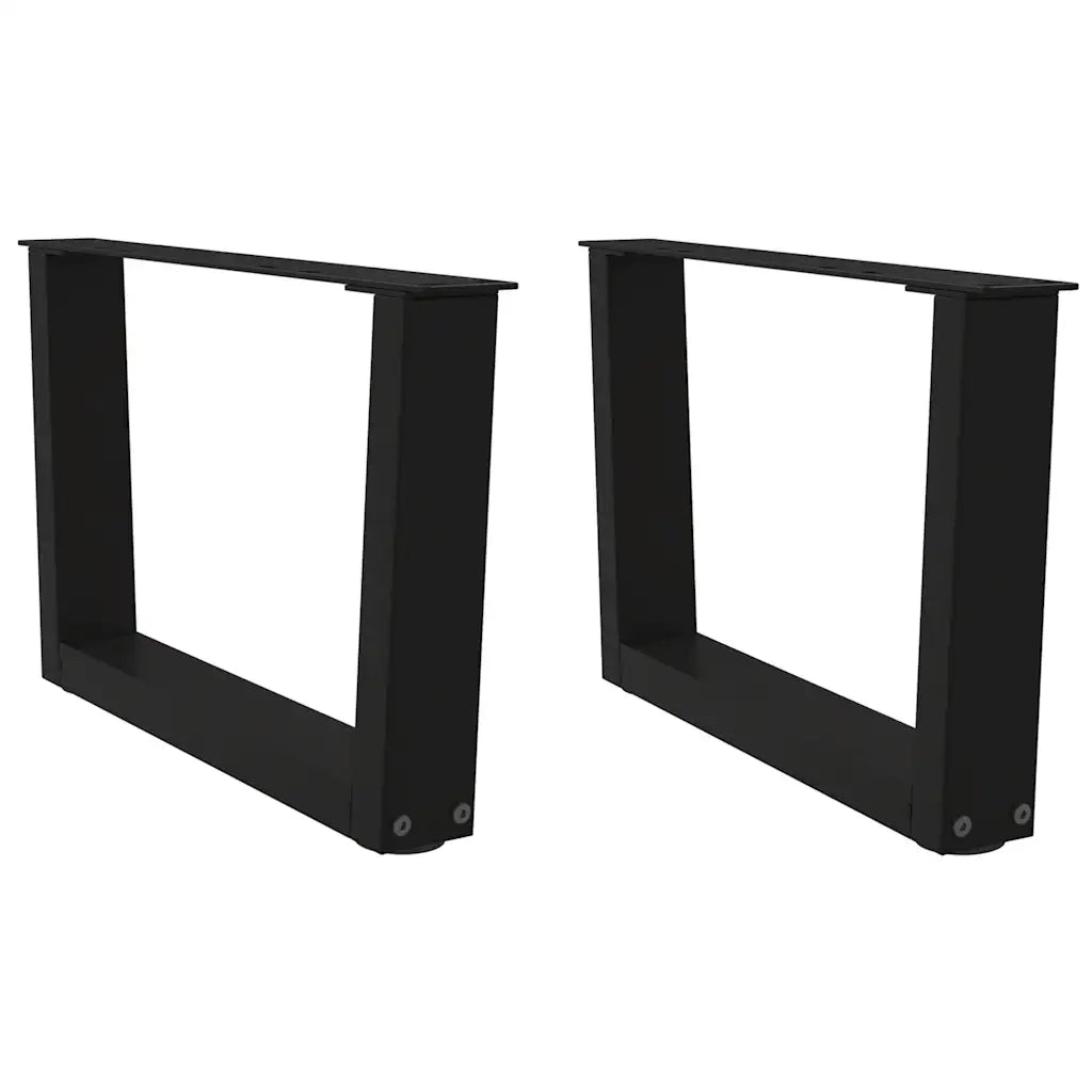 Gambe per Tavolino da CaffÃ¨ a Forma di V 2 pz Nere 60x(30-31,3) cm Acciaio
