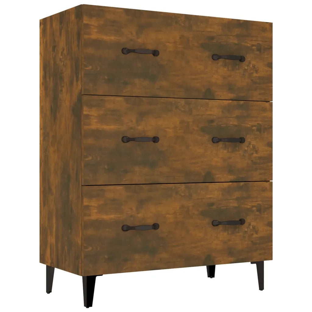 Credenza | Madia | Buffet da pranzo | Armadio da pranzo Rovere Fumo 69,5x34x90 cm in Legno Multistrato