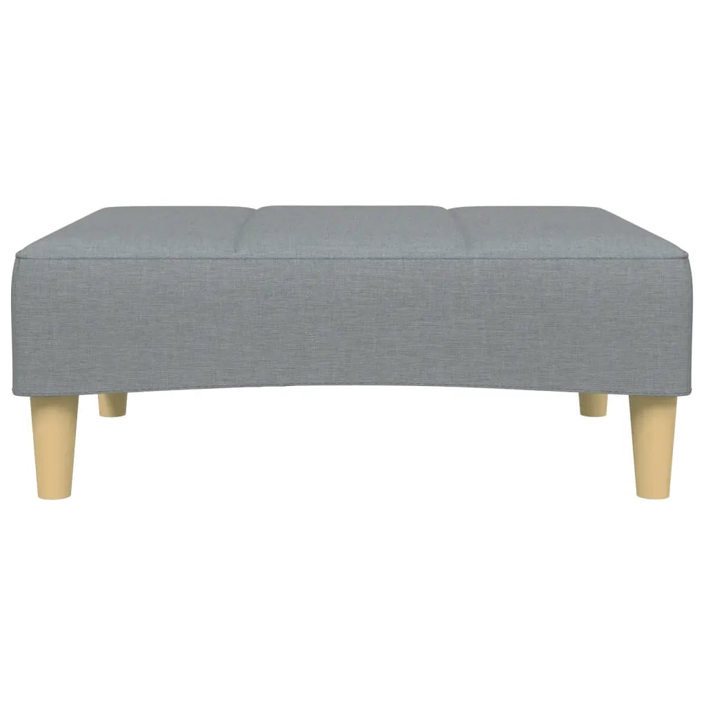 Poggiapiedi Grigio Chiaro 77x55x31 cm in Tessuto