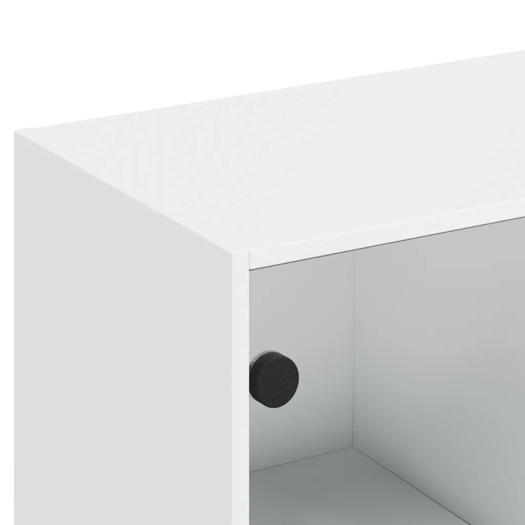 Libreria con Ante Bianca 136x37x142 cm in Legno Multistrato 3206524