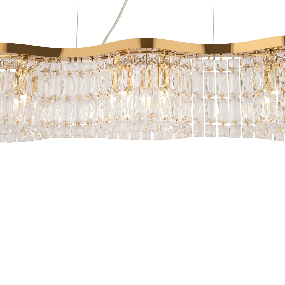 Lampadario Dune Maytoni cristallo oro 6 luci E14 DIA005PL-06G