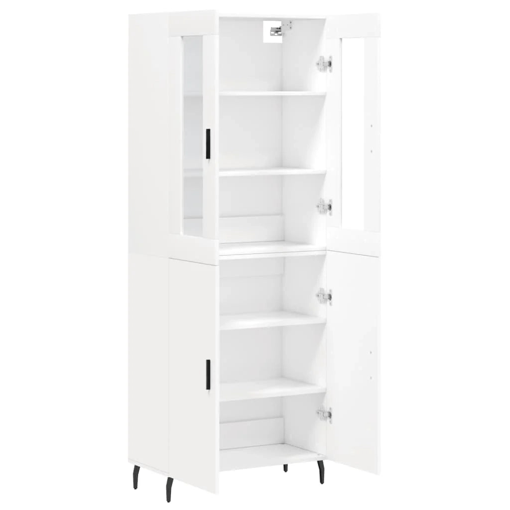 Buffet credenza cassettiera mobiletto mobile contenitore organizer cucina soggiorno salotto alto 69,5 x 34 x 180 cm legno ingegnerizzato bianco 02_0032697