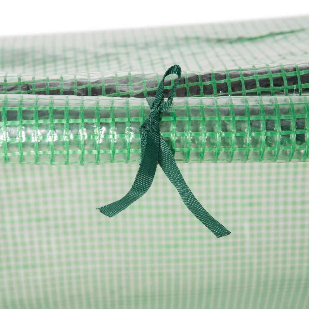 Mini serra da giardino con finestre apribili, copertura impermeabile e struttura in acciaio, 180x60x60 cm