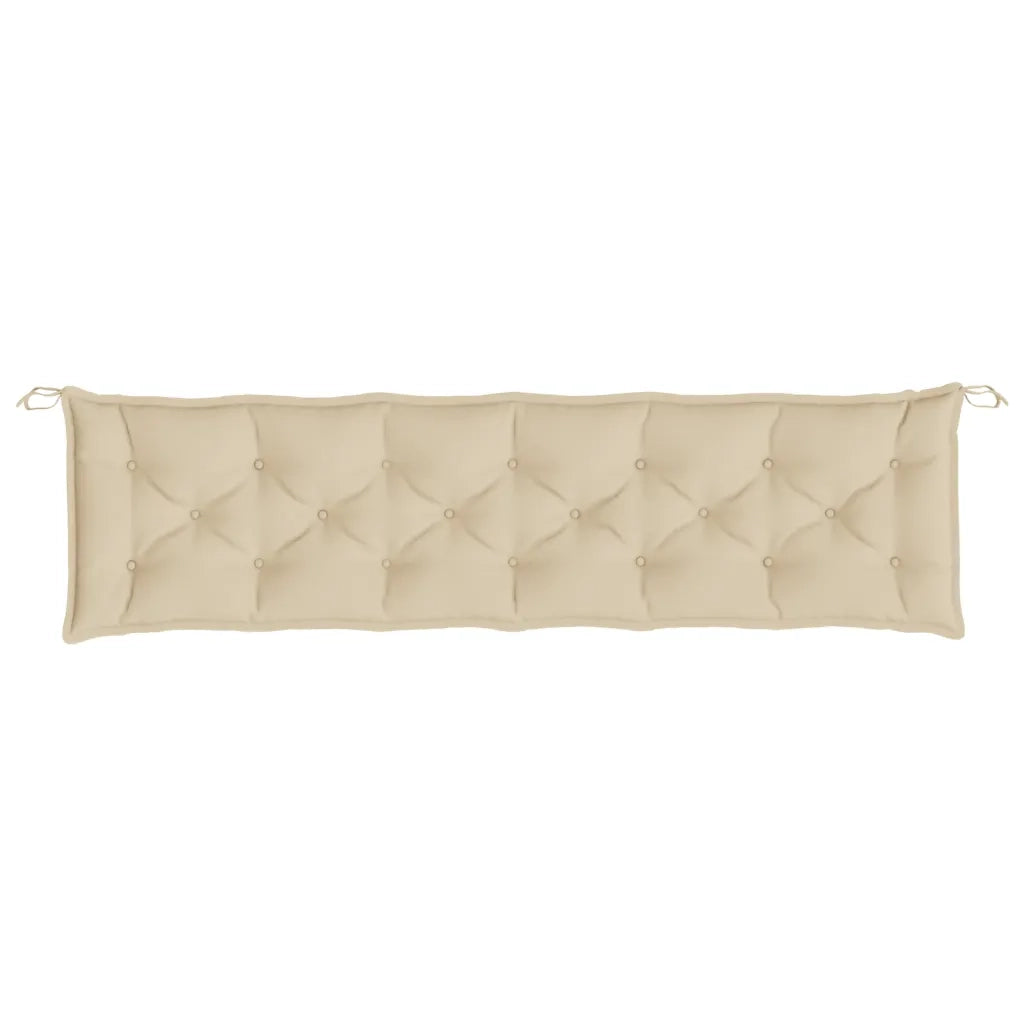 Cuscini Panca da Giardino 2pz Beige 200x50x7cm Tessuto Oxford