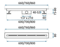 Canalina Di Scarico Rea Filo Nickel Brush 80