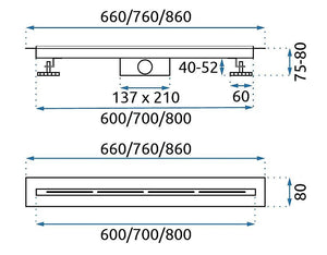 Canalina Di Scarico Rea Filo Nickel Brush 80
