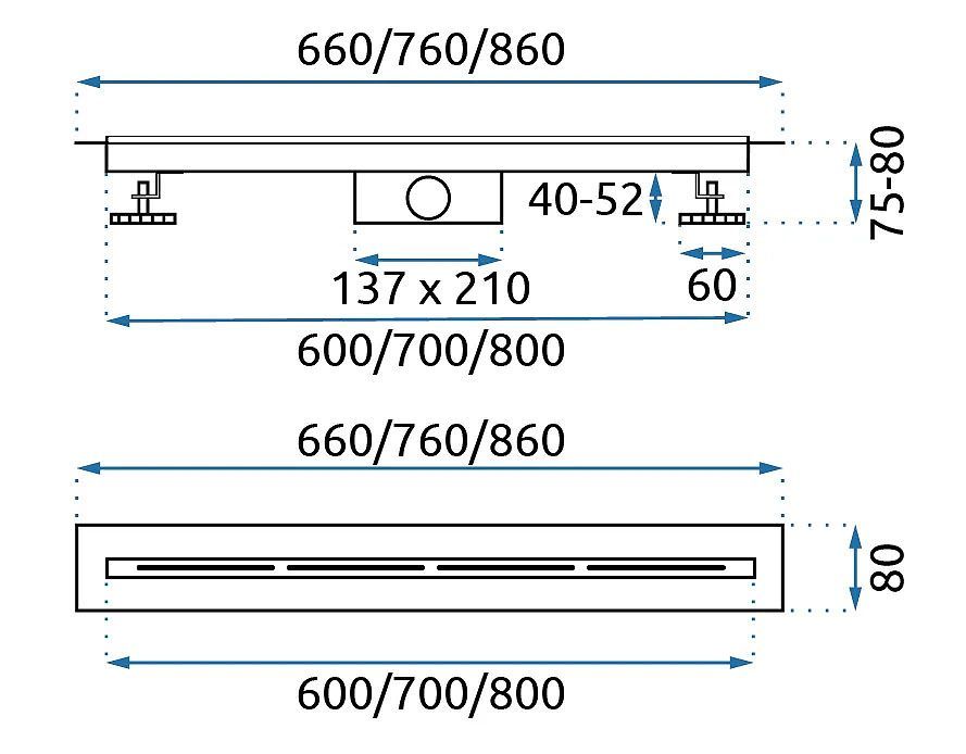 Canalina Di Scarico Rea Filo Nickel Brush 80