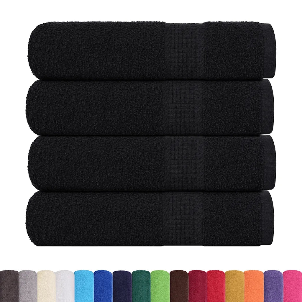Asciugamani da bagno FROGN 4 pz | Teli per bagno Nero 100x150 cm 360 g/m2
