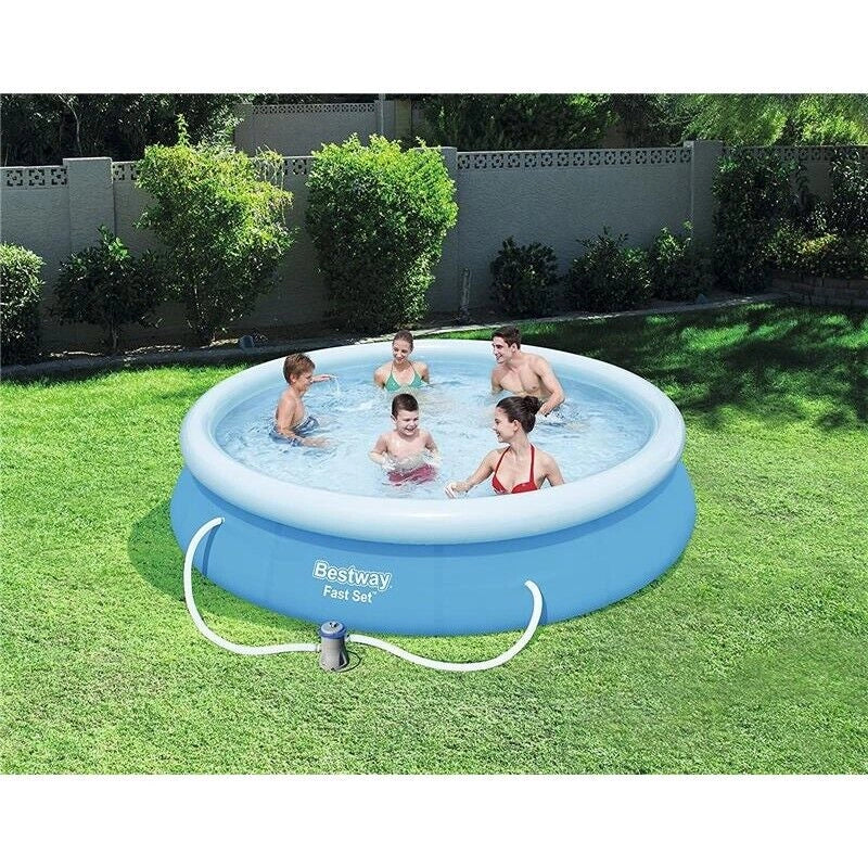 PISCINA GONFIABILE 366 X 76 CM FUORI TERRA CON POMPA FILTRO E TELO DI COPERTURA