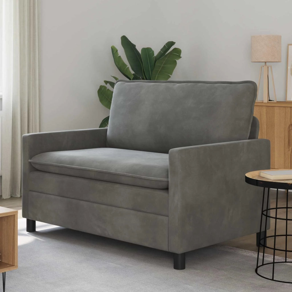 Divano Grigio Scuro 126 x 81 x 87,5 cm Velluto