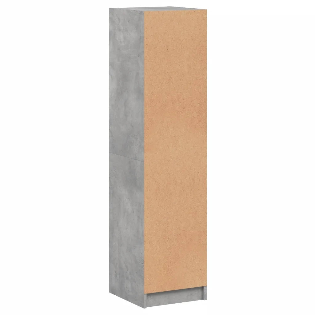 Credenza con Ante in Vetro Grigio Cemento 35x37x142 cm