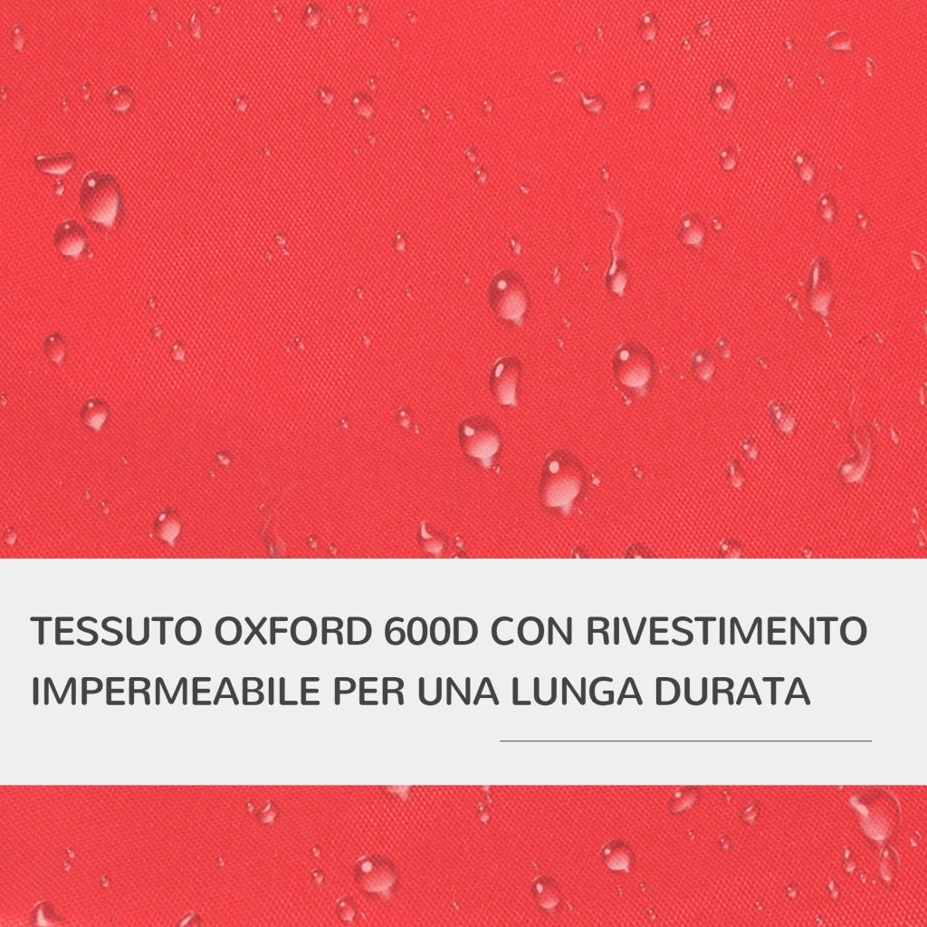 Passeggino per Cani Pieghevole Rosso 77x47x101 cm